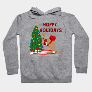 Funny Xmas Hoodie - Hoppy Holidays! by ArtsofAll